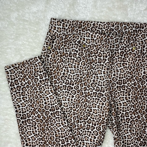 Michael Kors leopard cheetah legging jeans stretchy - Picture 3 of 7